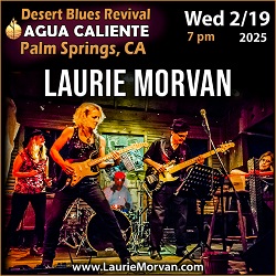 Laurie Morvan at Agua Caliente's Desert Blues Revival in Palm Springs, CA on February 19, 2025.