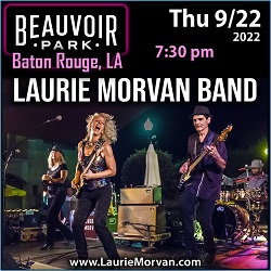 Laurie Morvan Band at Beauvoir Park on Thursday September 22, 2022 at 7:30pm.