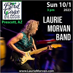 Laurie Morvan Band plays Bird Cage Saloon in Prescott, AZ on October 1, 2023.