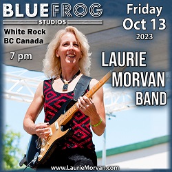 Laurie Morvan Band at Blue Frog Studios in White Rock, BC, Canada on Friday October 13, 2023.