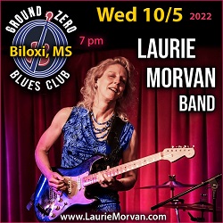 Laurie Morvan Band at Ground Zero in Biloxi, MS on October 5, 2022.