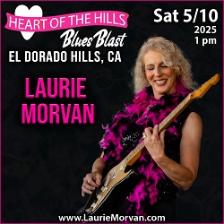 Laurie Morvan plays Heart of the Hills Blues Blast in El Dorado Hills, CA on May10, 2025.