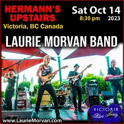 Laurie Morvan Band plays Hermann's Upstairs in Victoria, Canada on October 14, 2023.