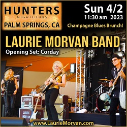 Laurie Morvan plays the Dinah Legends Champagne Blues Brunch on Sunday, April 2, 2023.