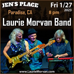 The Laurie Morvan Band plays Jens Place in Paradise, CA on January 27, 2023.