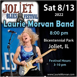 Laurie Morvan Band Headllines Joliet Blues Festival on Saturday August 13, 2022 at 8 pm.