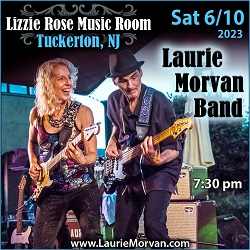 Laurie Morvan Band plays the Lizzie Rose Music Room in Tuckerton, NJ on June 10, 2023.