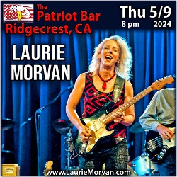 Laurie Morvan plays the Patriot Bar in Ridgecrest, CA on May 9, 2024.