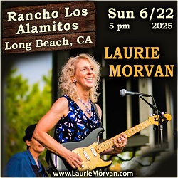 Laurie Morvan plays at Rancho Los Alamitos Historic Ranch and Gardens in Long Beach CA on June 22, 2025.