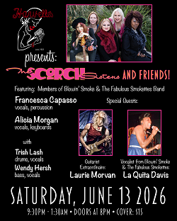 Laurie Morvan joins the Scorch Sisters for an evening of music at Harvelle's in Santa Monica, CA on June 13, 2026.