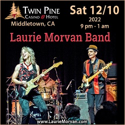 Twin Pine Casino hosts Laurie Morvan Band on December 10, 2022