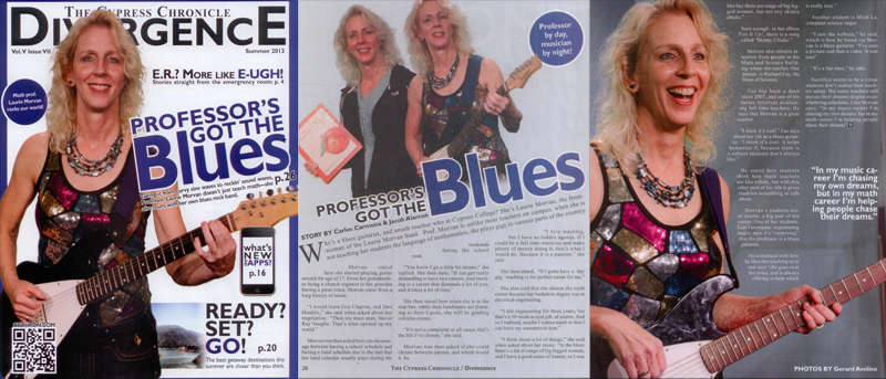 Feature article for cover story on Laurie Morvan in the Cypress Chronicle, Summer 2013