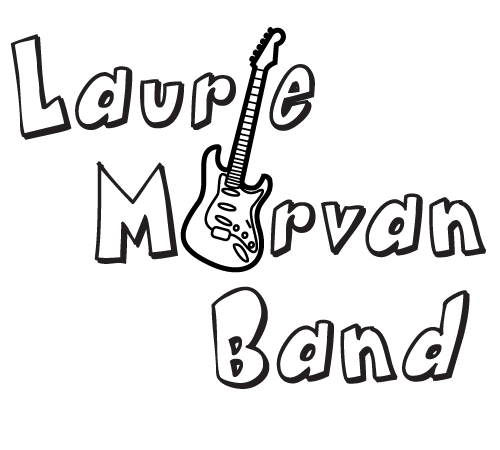 Laurie Morvan Band guitar logo white